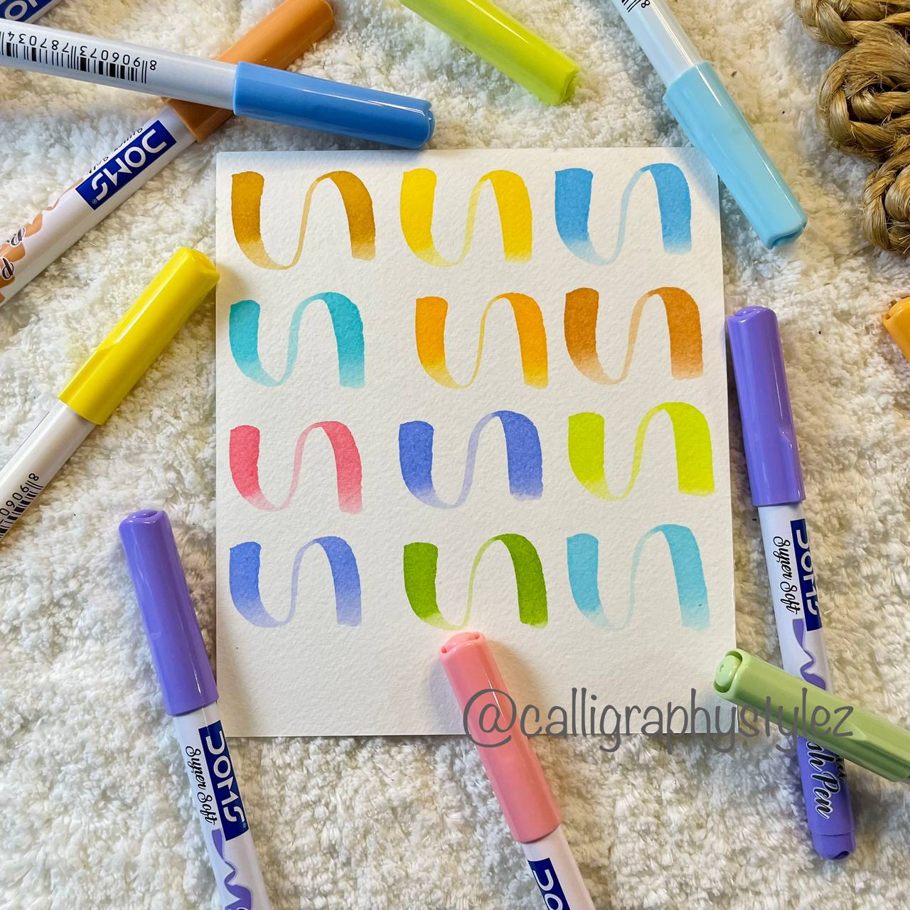 DOMS Non-Toxic Multicolor 26 Shades Brush Pens Set -ncludes Gold & Silver Shades