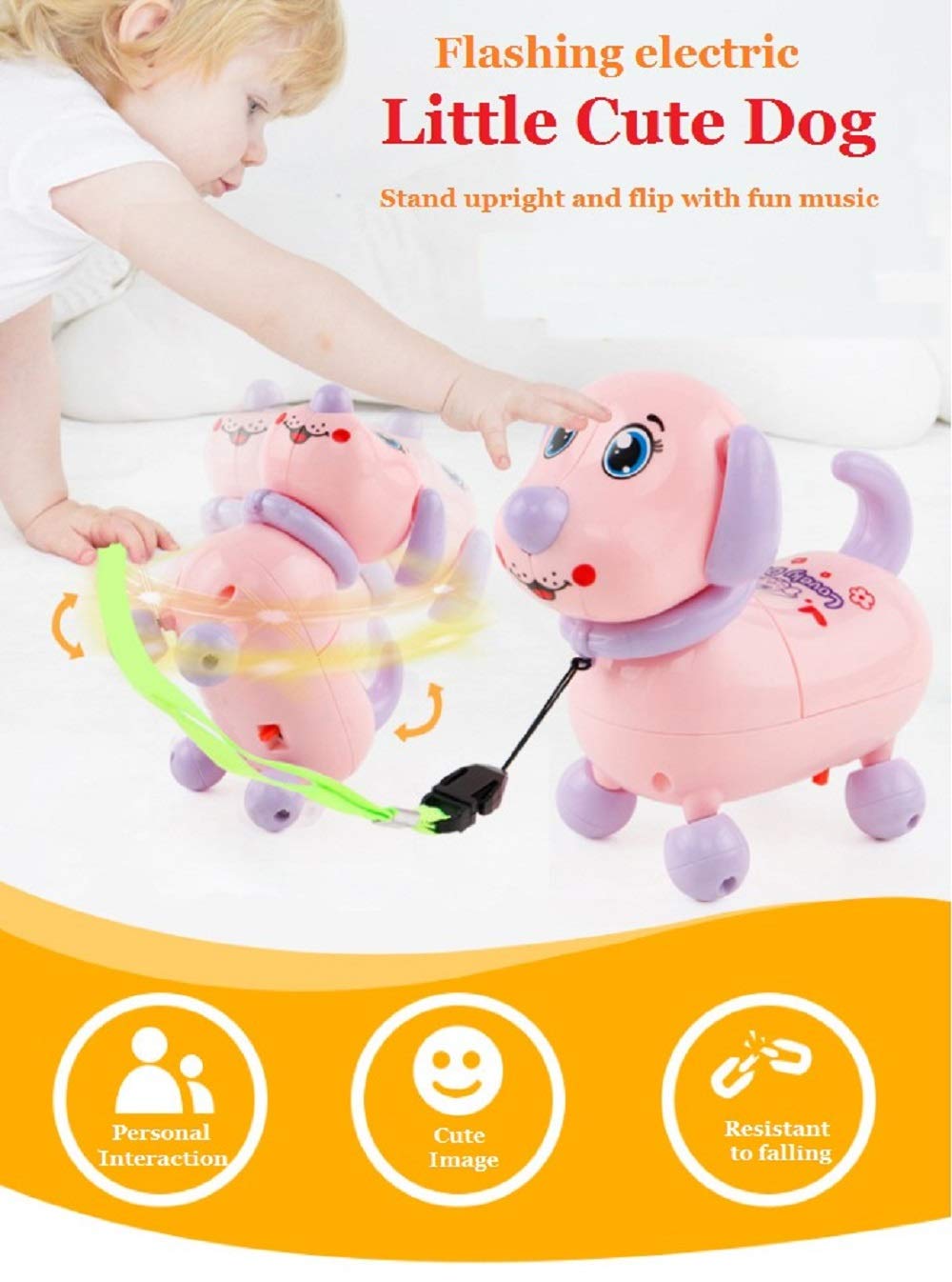 Dancing Dog Toy with Music Flashing Light Toy – Walking Puppy Toys for Kids- Any 1