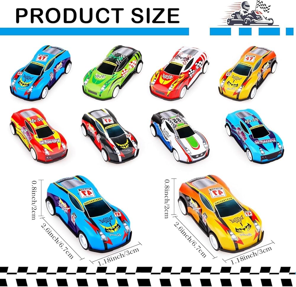 Die Cast Friction Car - Pack of 4 pieces