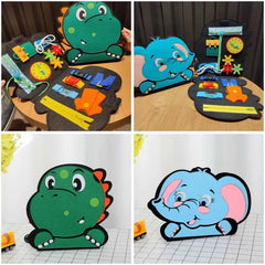 Dino Busy Board for Toddlers, Educational Toy for Boys Girls