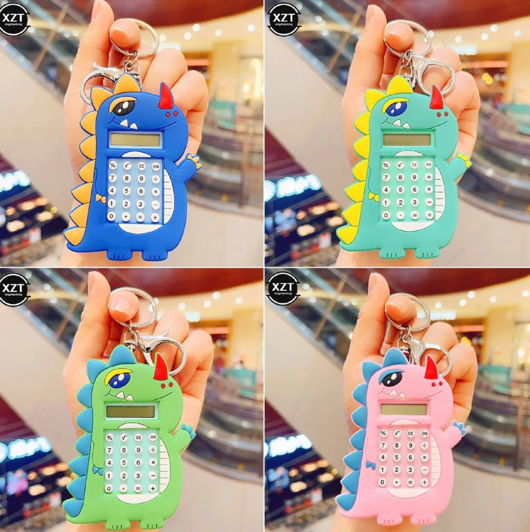 Dinosaur Calculator And Maze Ball Game Keychain