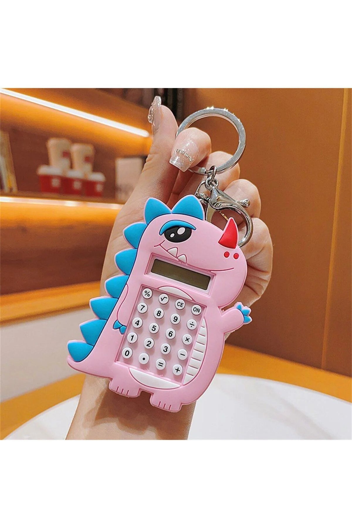 Dinosaur Calculator And Maze Ball Game Keychain
