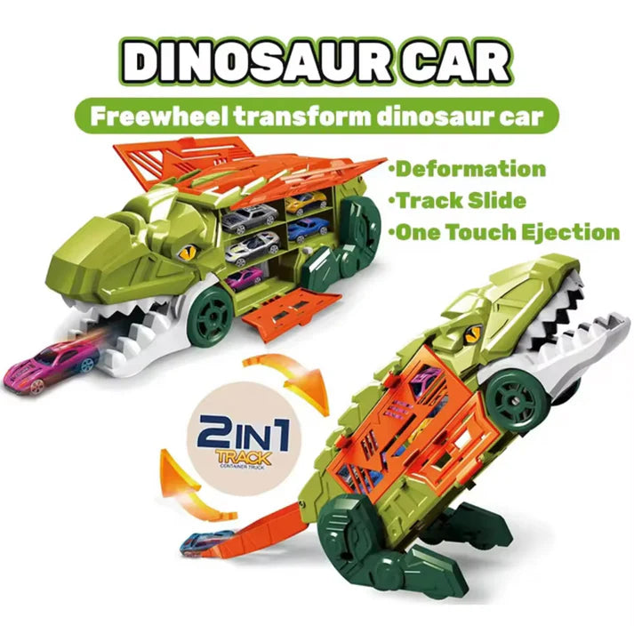 Dinosaur Parking Lot - 2 in 1 Track with Cars
