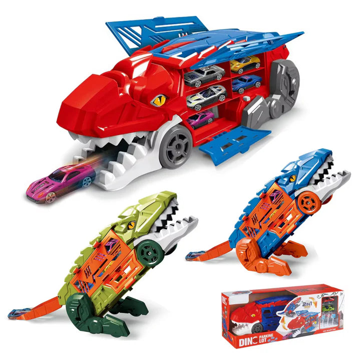 Dinosaur Parking Lot - 2 in 1 Track with Cars