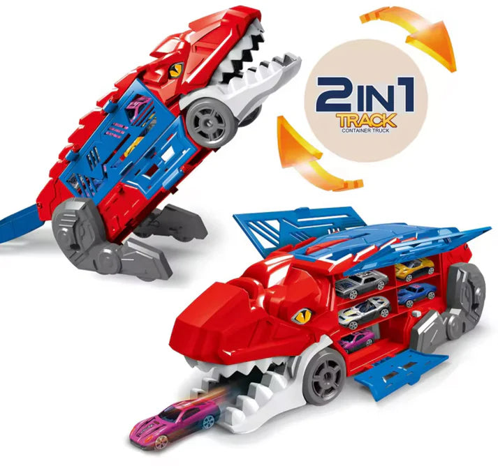 Dinosaur Parking Lot - 2 in 1 Track with Cars