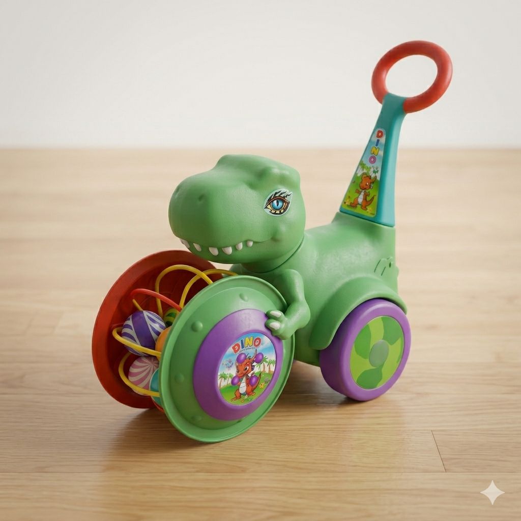 Dinosaur Push Along 18M+ Light & Music - Random Color