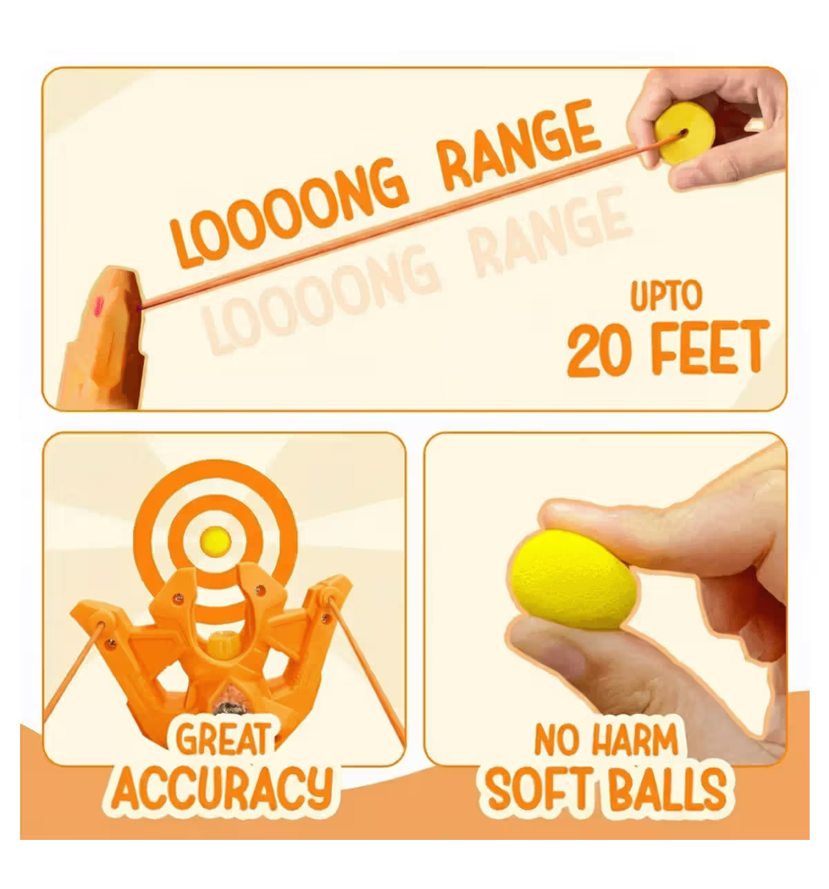 Dinosaur Slingshot Launcher Toy for Kids 6 Soft Balls Online (1 pack) - Random Colour