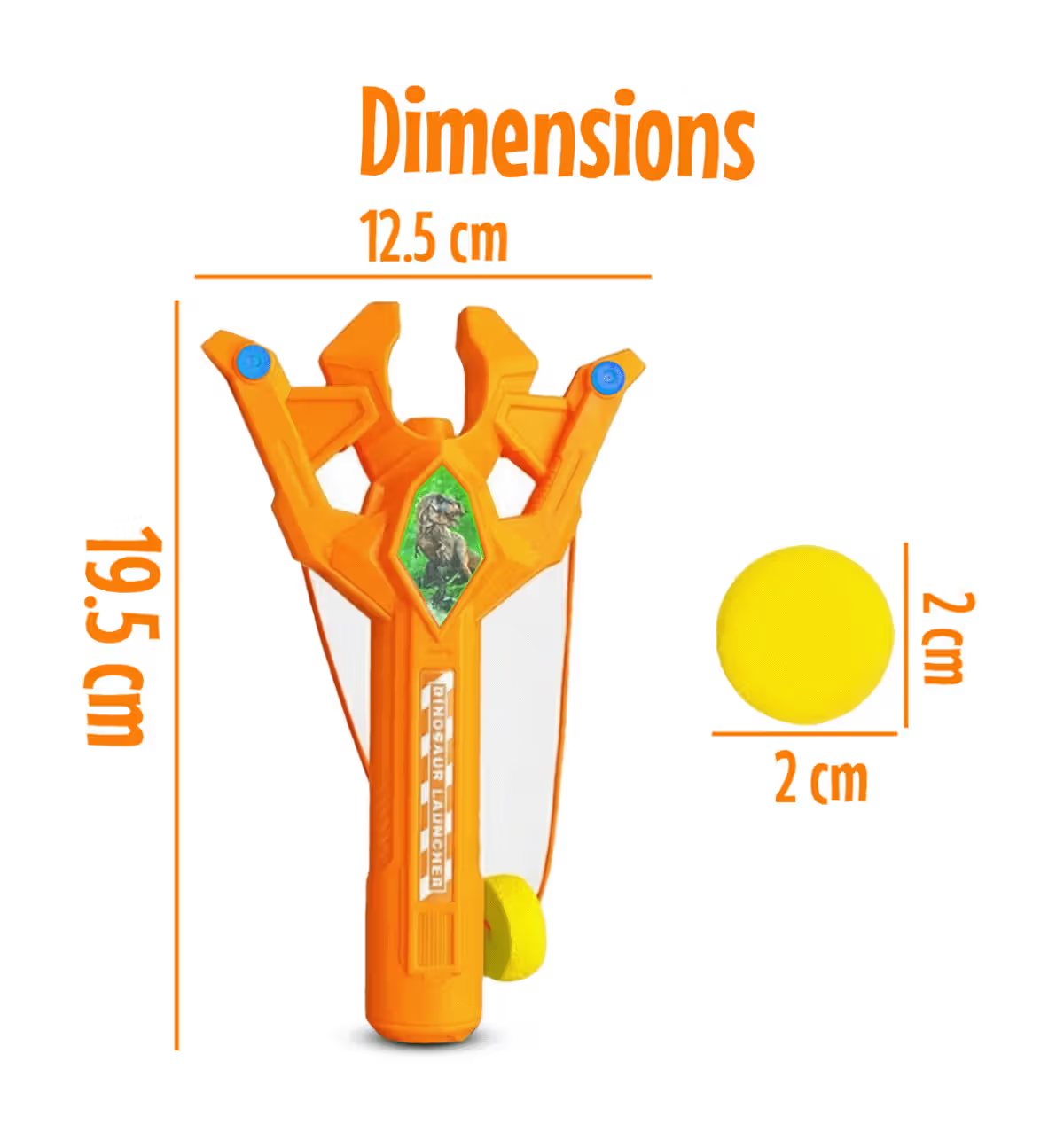 Dinosaur Slingshot Launcher Toy for Kids 6 Soft Balls Online (1 pack) - Random Colour