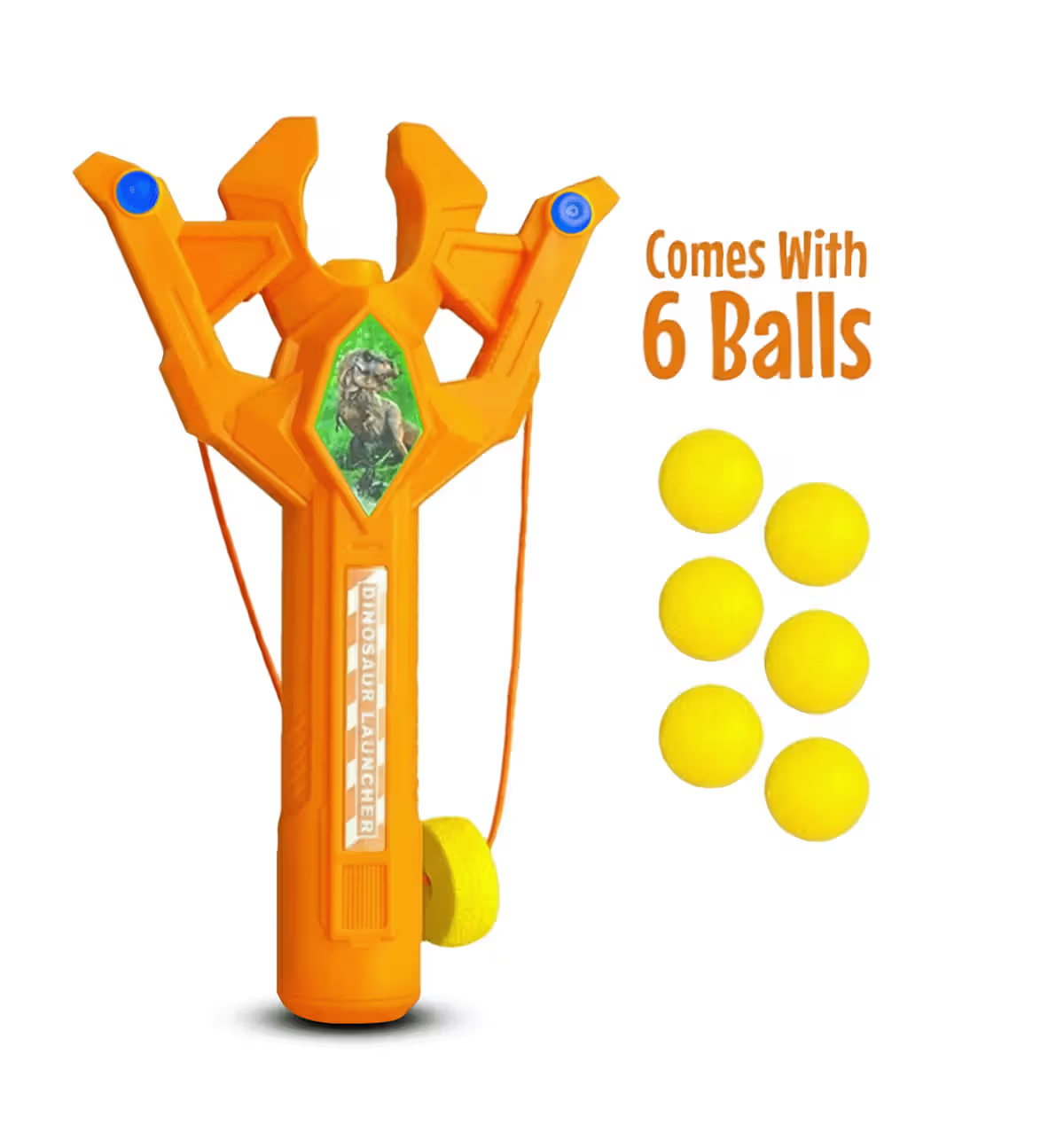 Dinosaur Slingshot Launcher Toy for Kids 6 Soft Balls Online (1 pack) - Random Colour