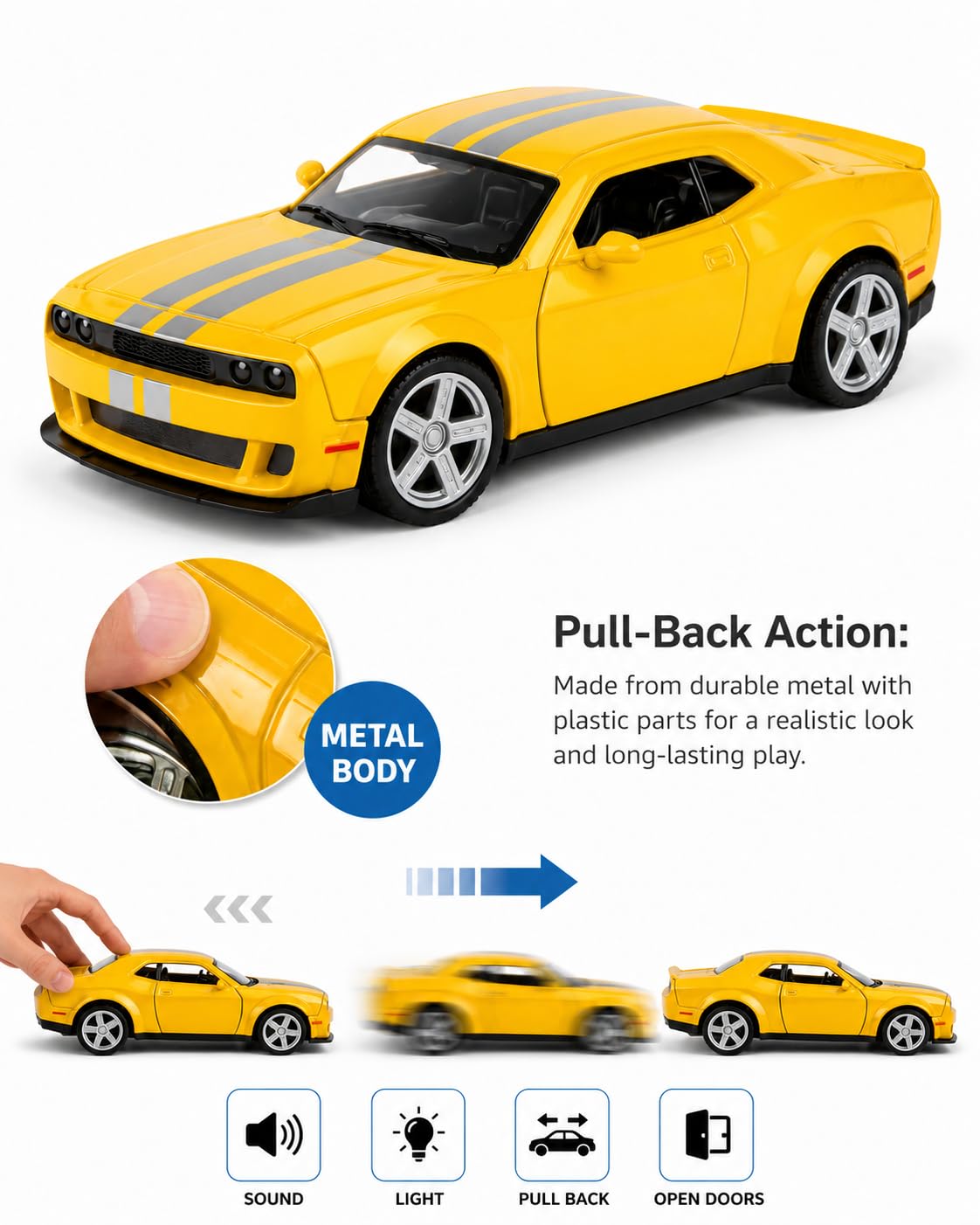 Dodge Challenger SRT Hellcat Die-Cast Toy Car