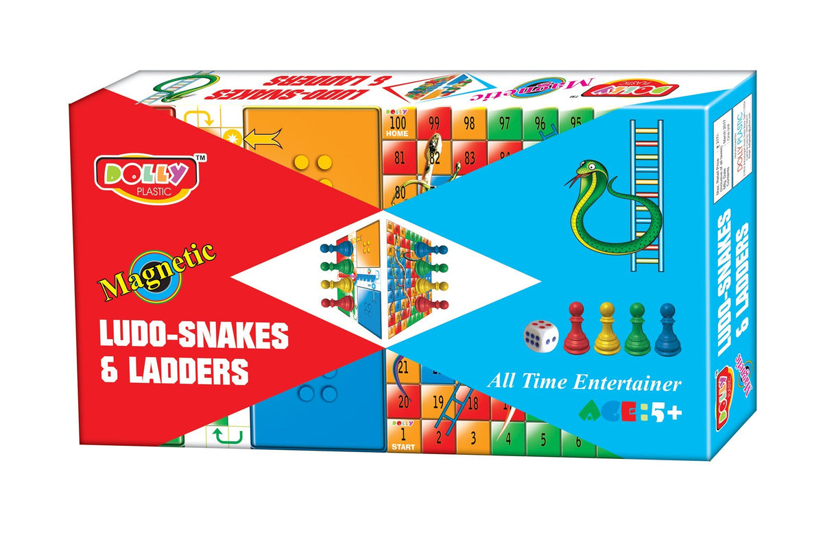 Dolly Magnetic Ludo ,Snakes and ladders Game Big