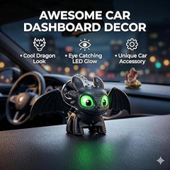 Dragon Keychain Toy with Moving Wings & LED Light Keyring for Car Dashboard, Bike Keys, Backpack