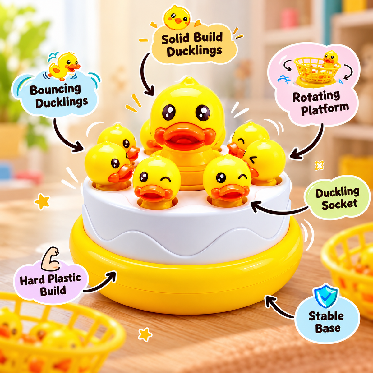 Duck Rotating Bounce Game for Kids