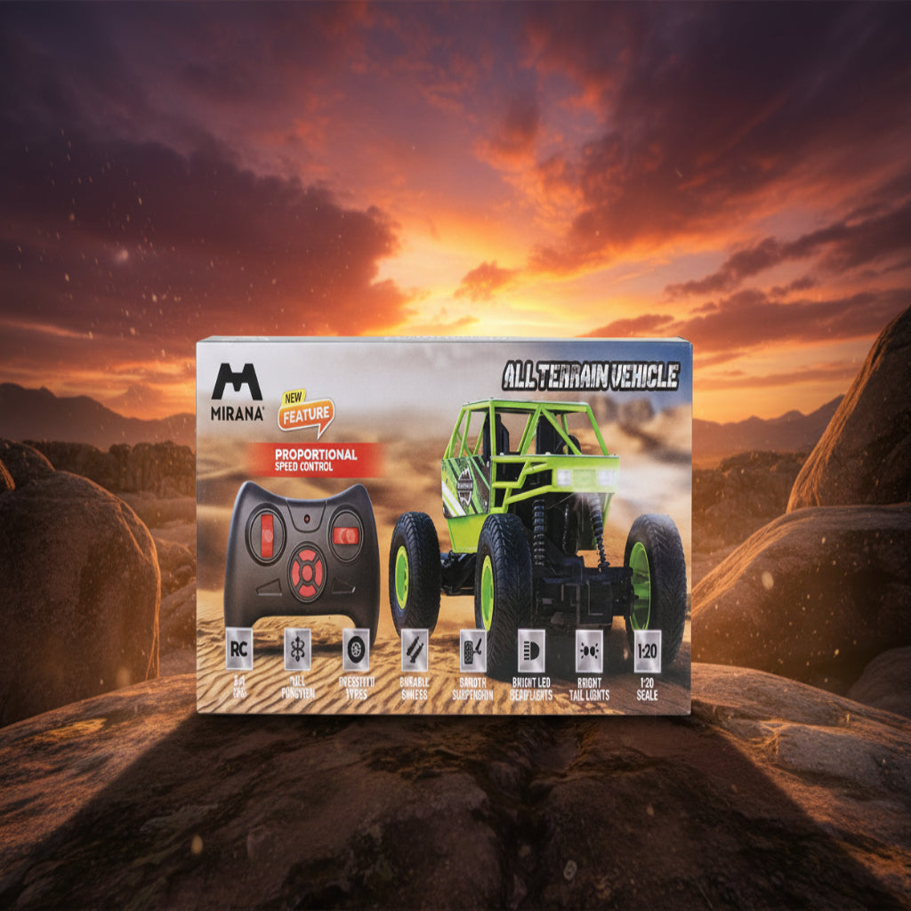 Duster 2WD Rock Crawler 4x4 | Rechargeable Offroad Monster Truck | High Speed ATV RC Car with Nitro Boost | Remote Control Car Toys for Kids | Made in India (2 Wheel Drive )
