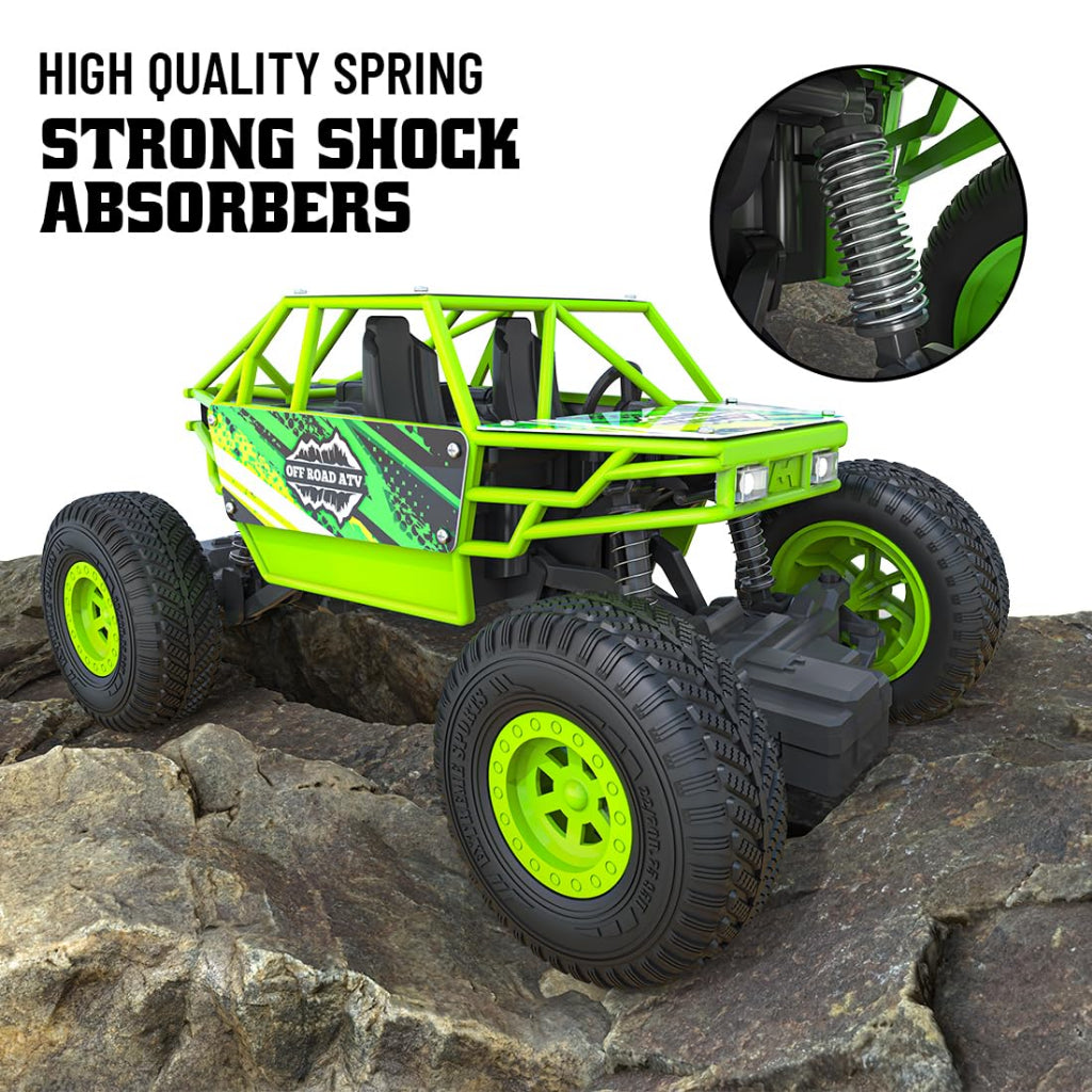 Duster 2WD Rock Crawler 4x4 | Rechargeable Offroad Monster Truck | High Speed ATV RC Car with Nitro Boost | Remote Control Car Toys for Kids | Made in India (2 Wheel Drive )