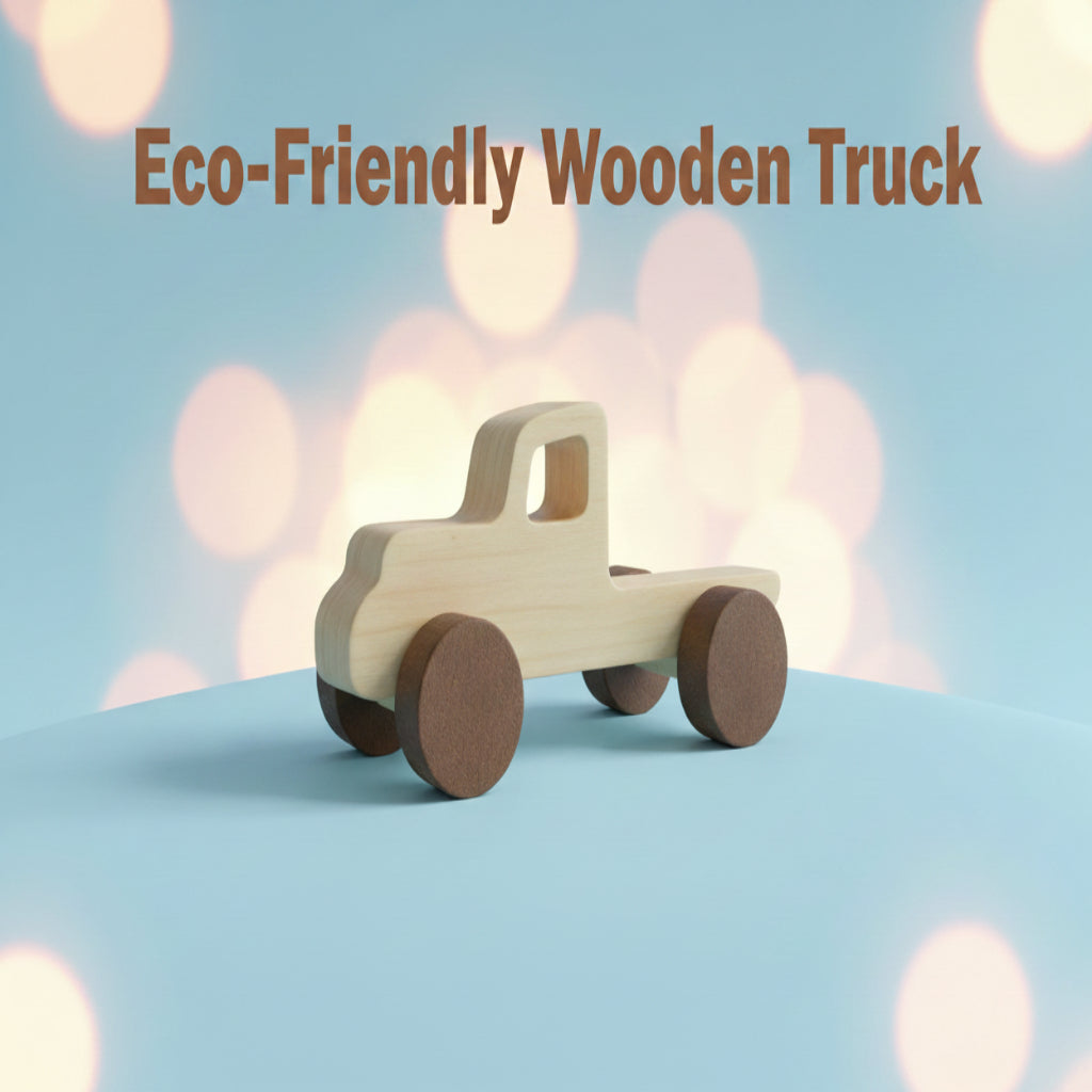 Eco-Friendly Classical Wooden Push Toy Vehicle - Any 1 Piece