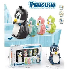Electric Magnetic Adsorption Link Penguin Family Interaction Toy Sound and Dancing Interactive Kids Birthday Gift Little Kids for Boys Gi