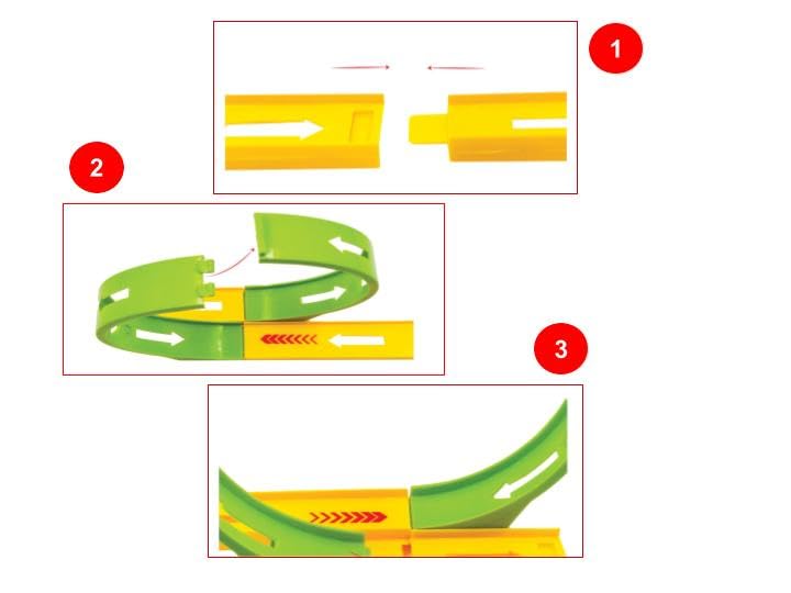 F1 Racing Track Toy Set  with Single Loop 360° Press and go Launcher Car
