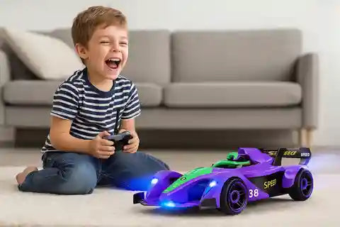 F1 Remote Control Vehicle with Light, Music & Spray Effect | Hand Gesture Control, Rechargeable Superhero RC Car