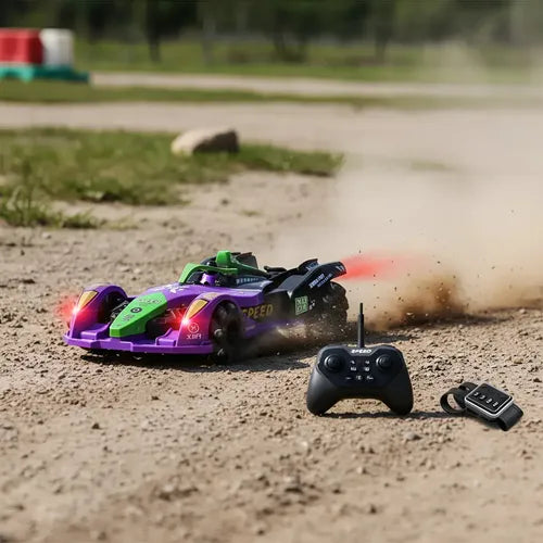 F1 Remote Control Vehicle with Light, Music & Spray Effect | Hand Gesture Control, Rechargeable Superhero RC Car