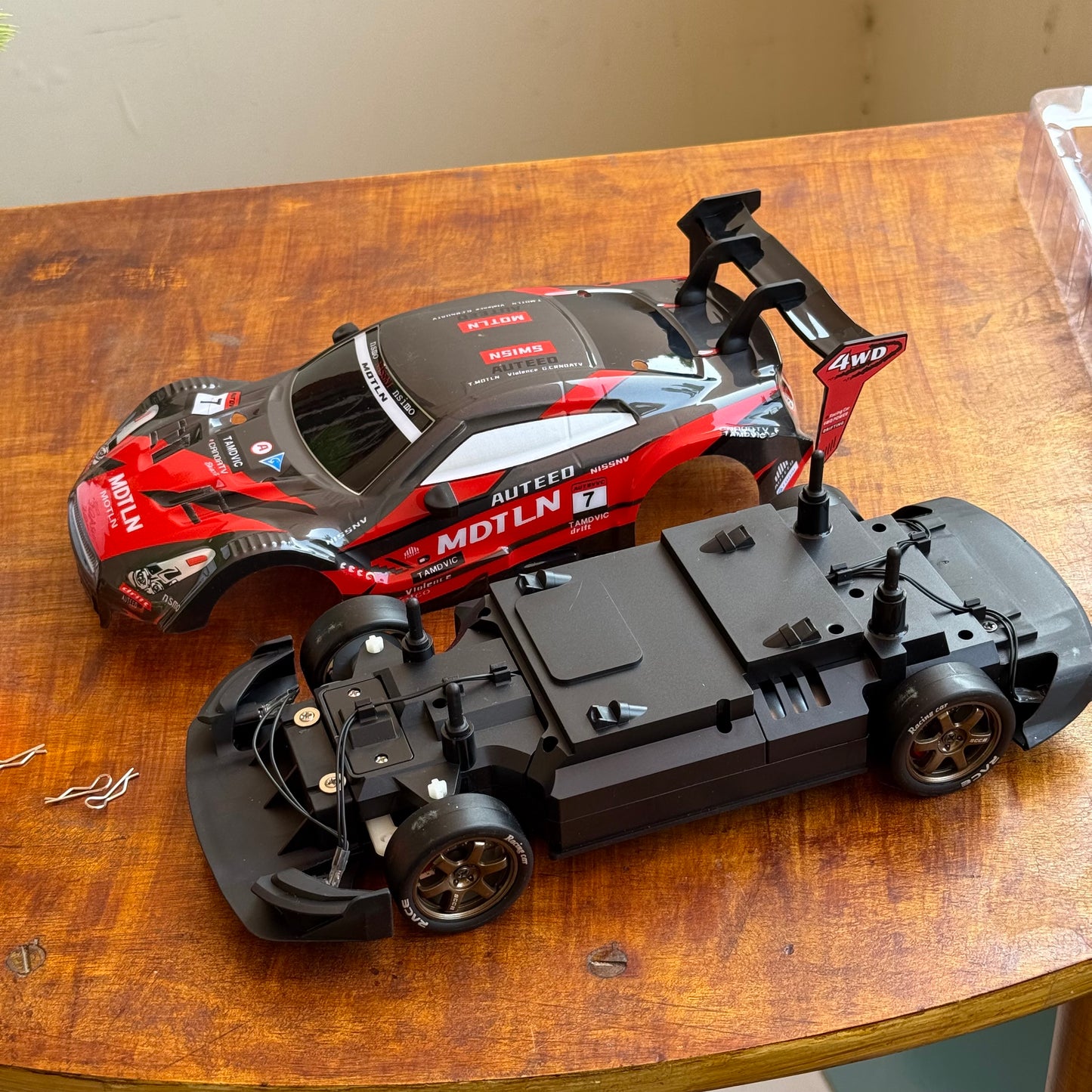 BMW AMG Burnout Red Rc Drift car 4x4 Drive with multiple accessories