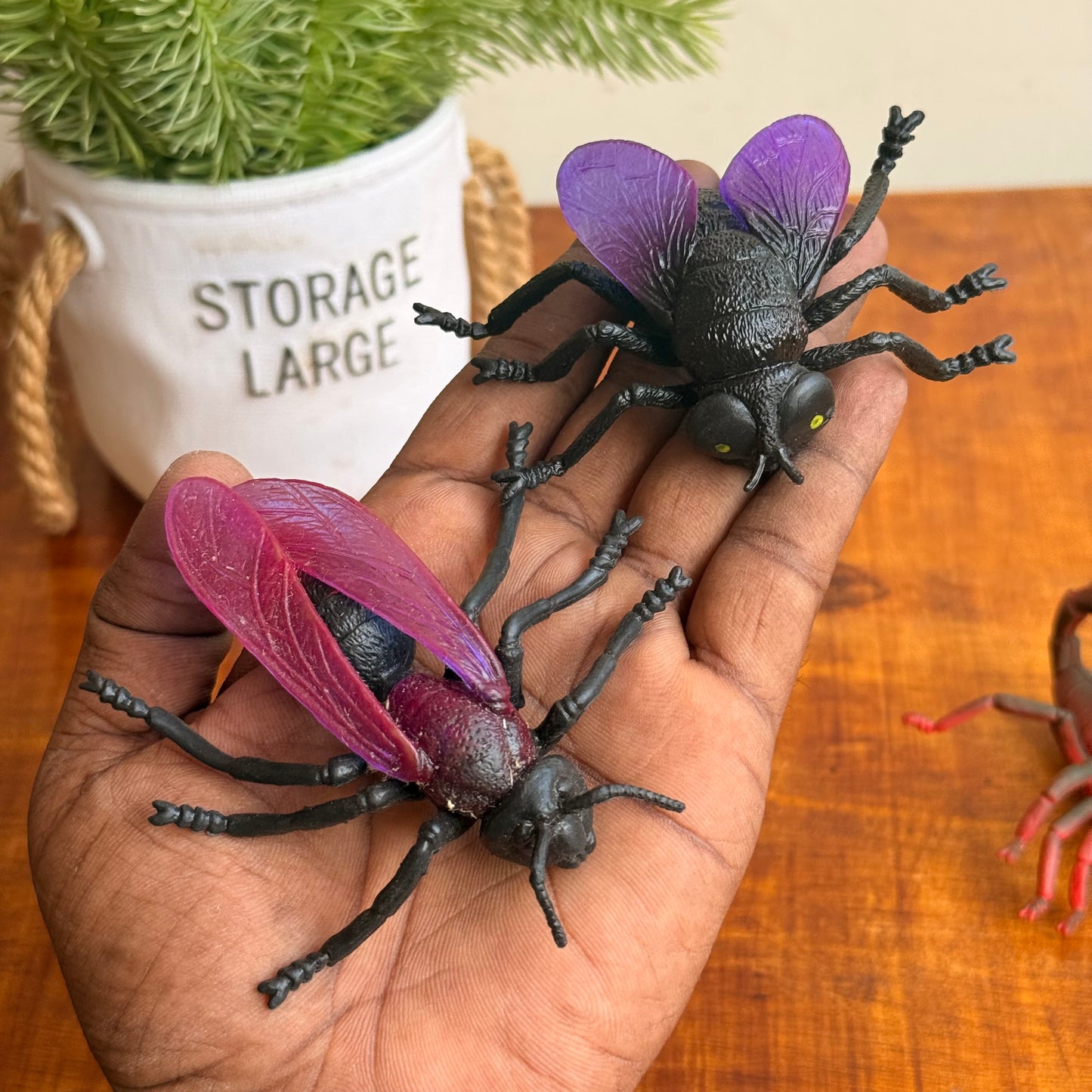 Reptile Bug Animal Insect Toys, Hand-Painted Plastic Figures, Multicolour -Any 6 Pcs