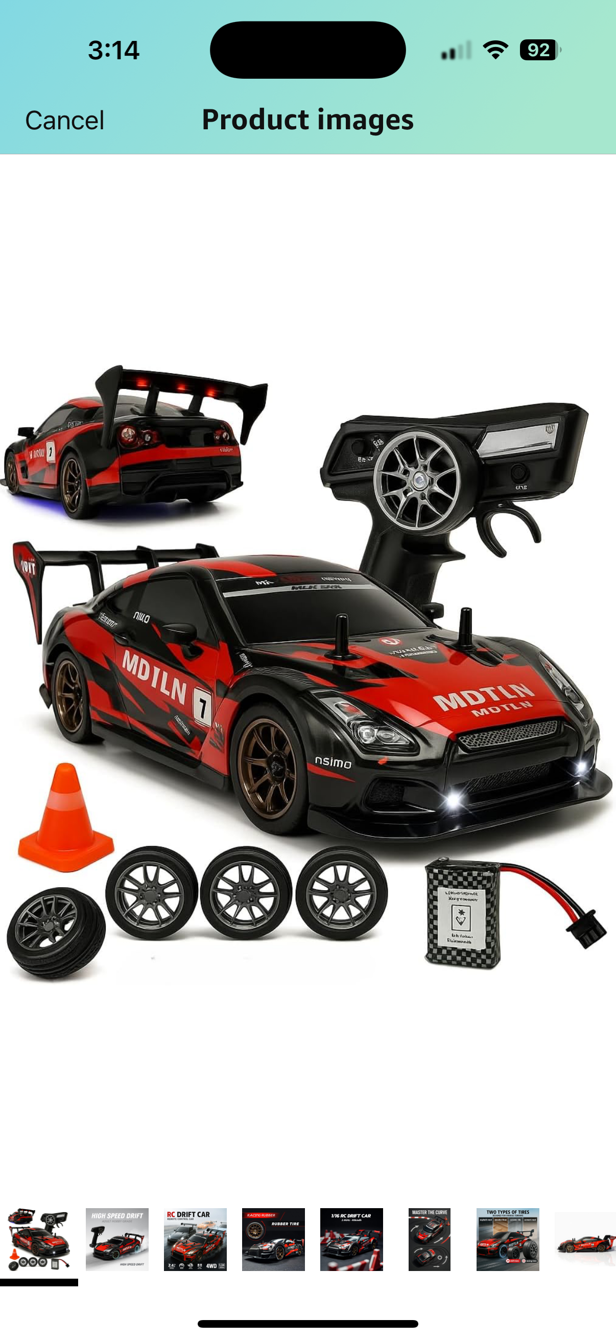 BMW AMG Burnout Red Rc Drift car 4x4 Drive with multiple accessories