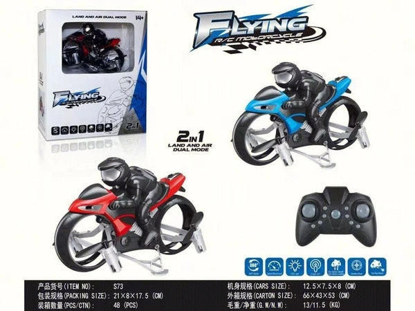 FLYING MOTORCYCLE toys for kids with Remote Control 2 in 1 bike toys for kids-Any 1 Random Color