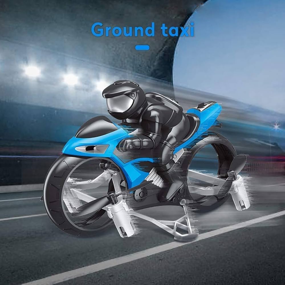 FLYING MOTORCYCLE toys for kids with Remote Control 2 in 1 bike toys for kids-Any 1 Random Color