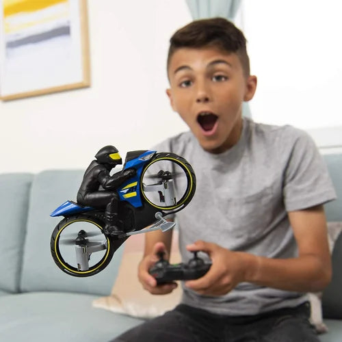FLYING MOTORCYCLE toys for kids with Remote Control 2 in 1 bike toys for kids-Any 1 Random Color