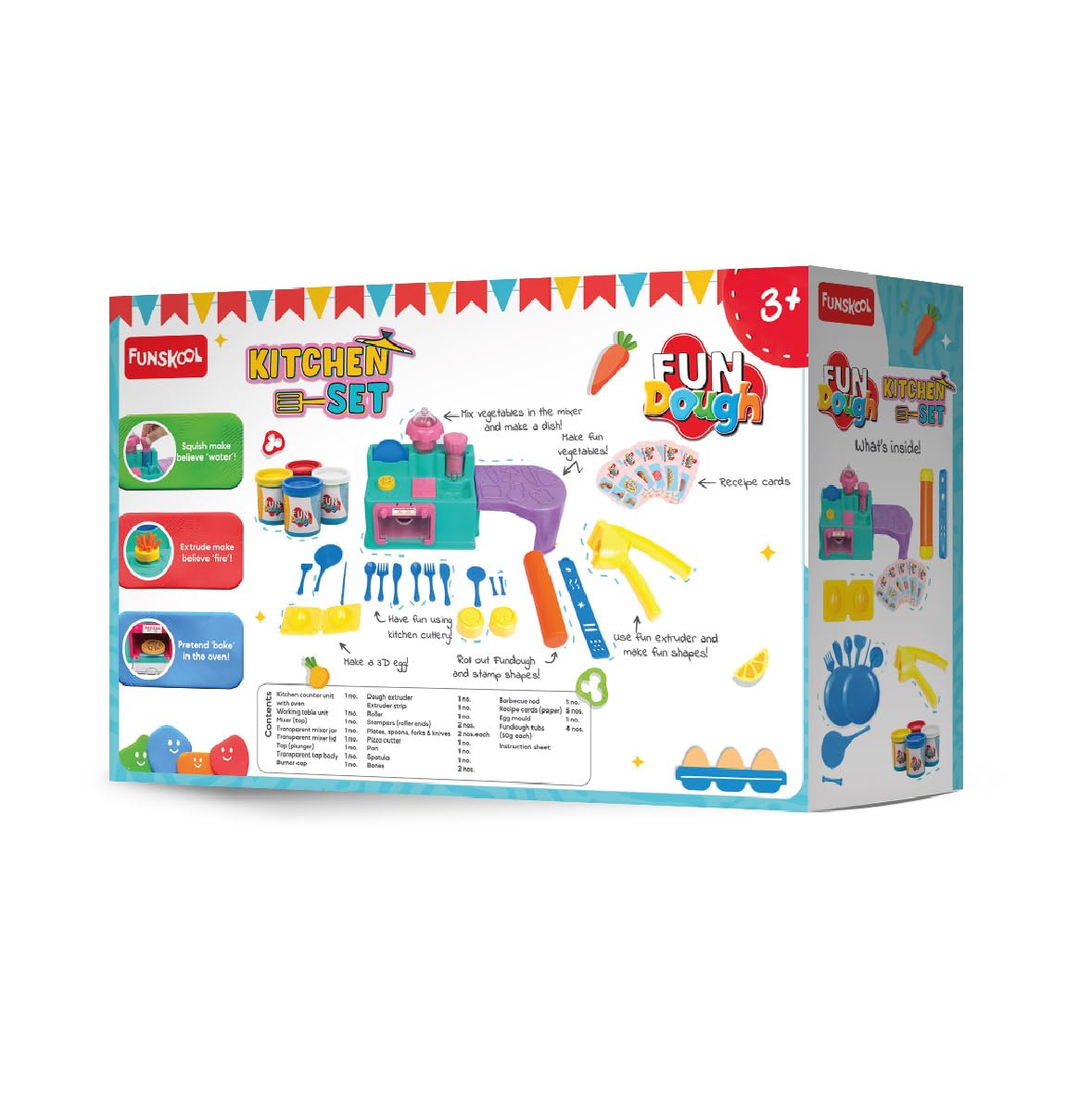 FUN DOUGH Clay - Kitchen Set, Cutting and Moulding Playset