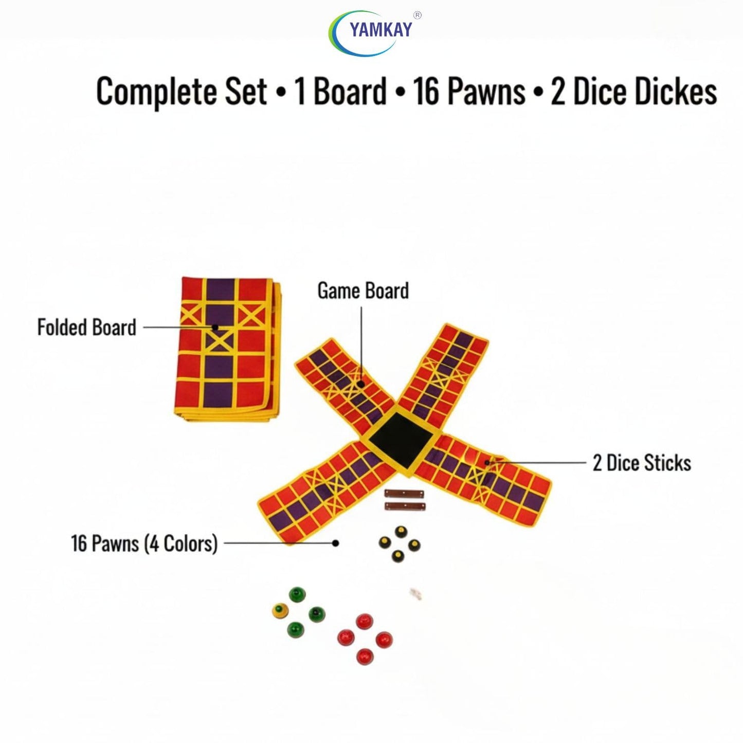 Fabric Ludo with coins and Dice - Random Multicolor Pack