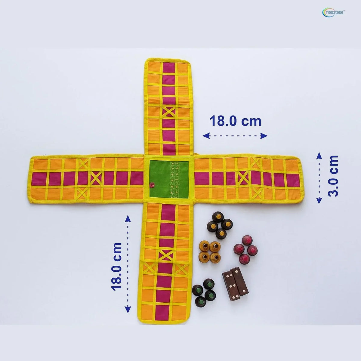 Fabric Ludo with coins and Dice - Random Multicolor Pack