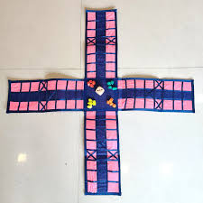 Fabric Ludo with coins and Dice - Random Multicolor Pack