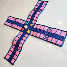 Fabric Ludo with coins and Dice - Random Multicolor Pack