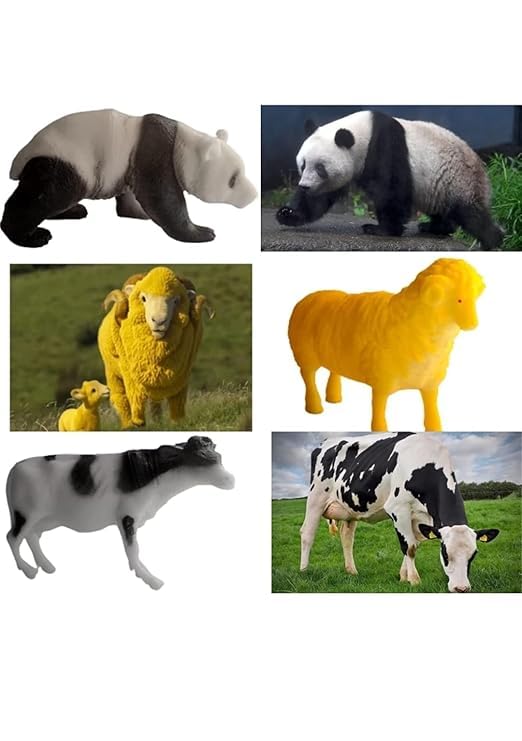 Farm Animals Toy Set 6 Piece Plastic Figurines