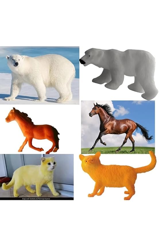 Farm Animals Toy Set 6 Piece Plastic Figurines