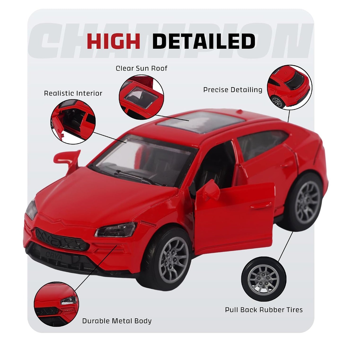 Ferrari Purosangue 1:32 scale Die-Cast Toy Car with Light and Sound