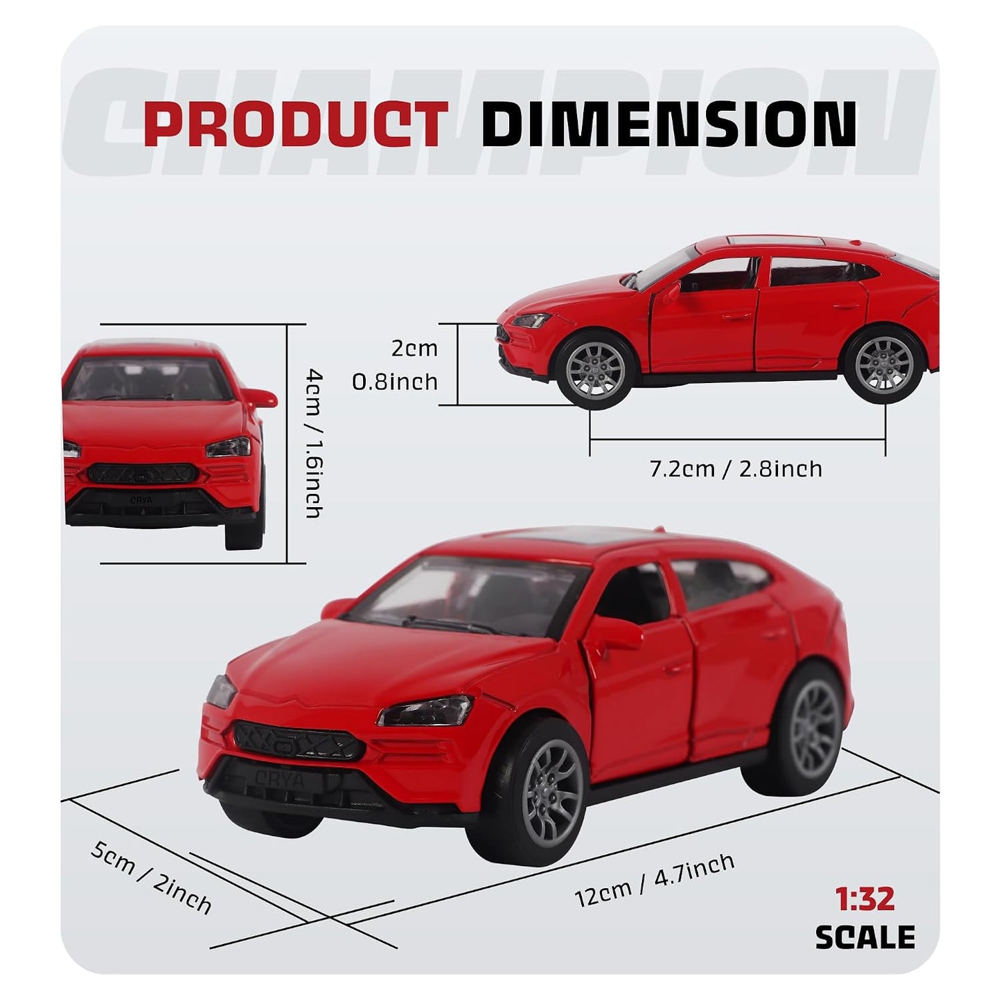 Ferrari Purosangue 1:32 scale Die-Cast Toy Car with Light and Sound