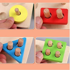 Fishing Four Post - Wooden Fishing and Multi Shapes Stacker