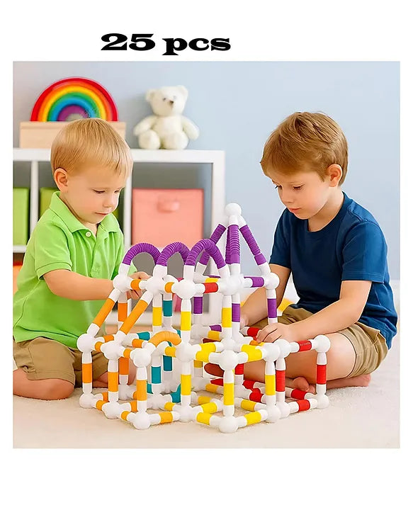 Flexible Magnetic Sticks Building Blocks for Kids – 25 Pcs Puzzle  DIY STEM Toy