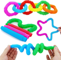 Flexible Plastic Color Telescopic Tube Pop Tube Stretch Tube -1 Random Color