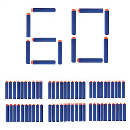 Foam Dart Bullets For Thunder Strike Gun Toy - 60 pcs pack