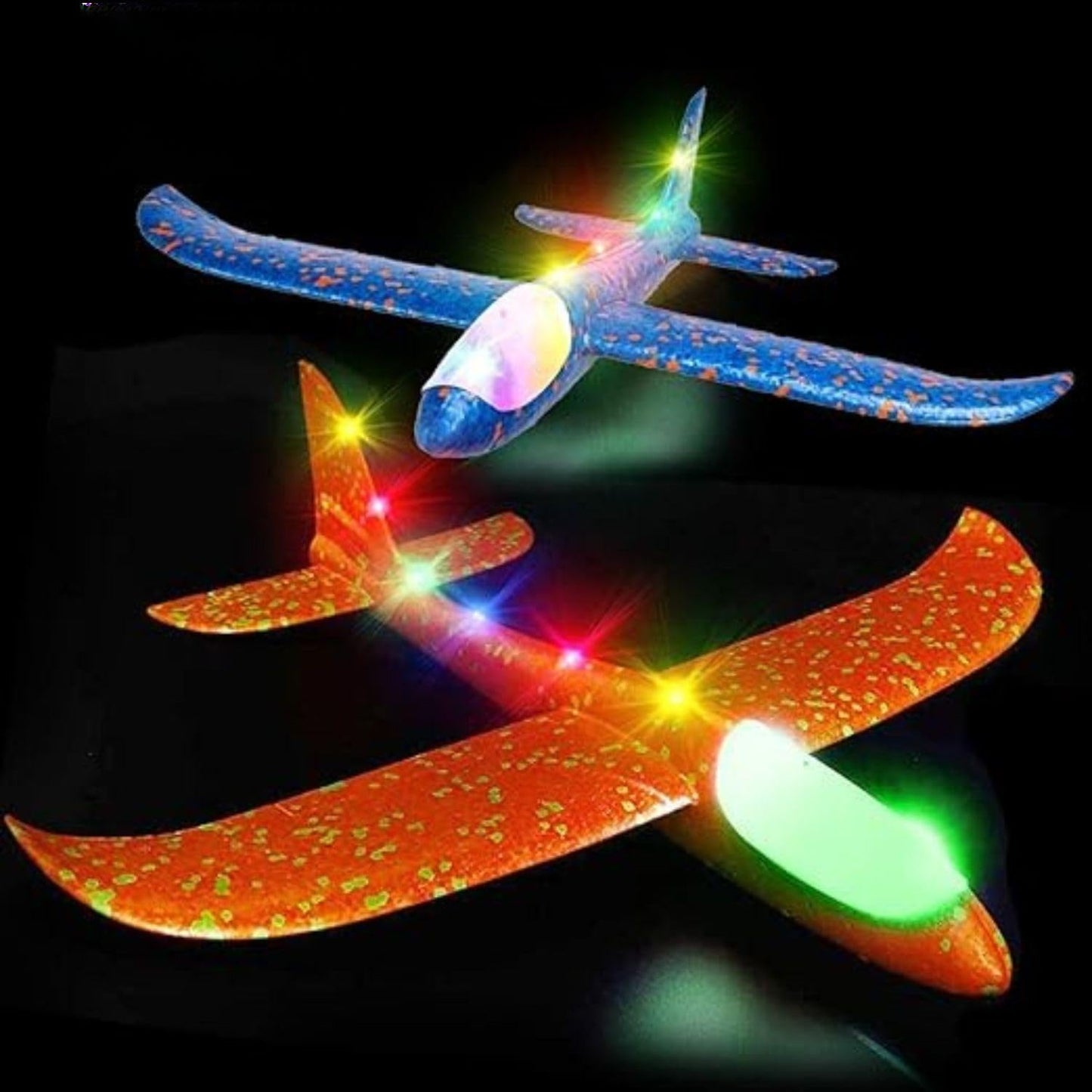 Foam Plane with LED Light, Dual Flight Mode Glider, Large Throwing Aeroplane-Any 1