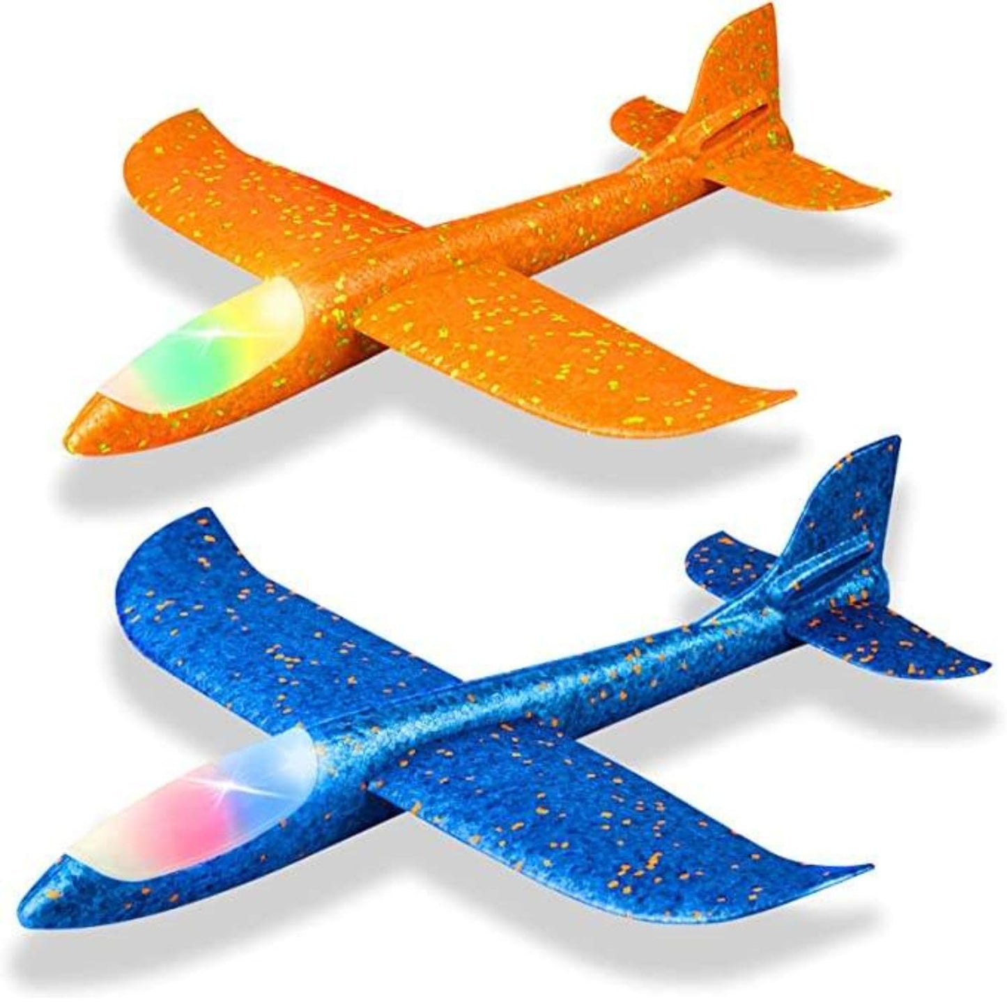 Foam Plane with LED Light, Dual Flight Mode Glider, Large Throwing Aeroplane-Any 1