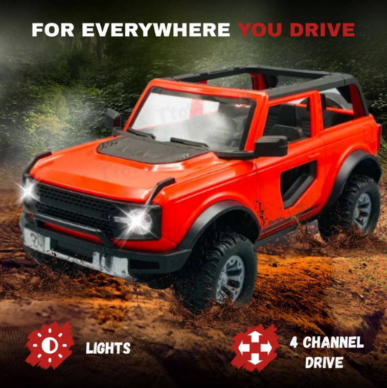 Ford Bronco Trucks Remote Control Car Toy - Rechargeable Battery
