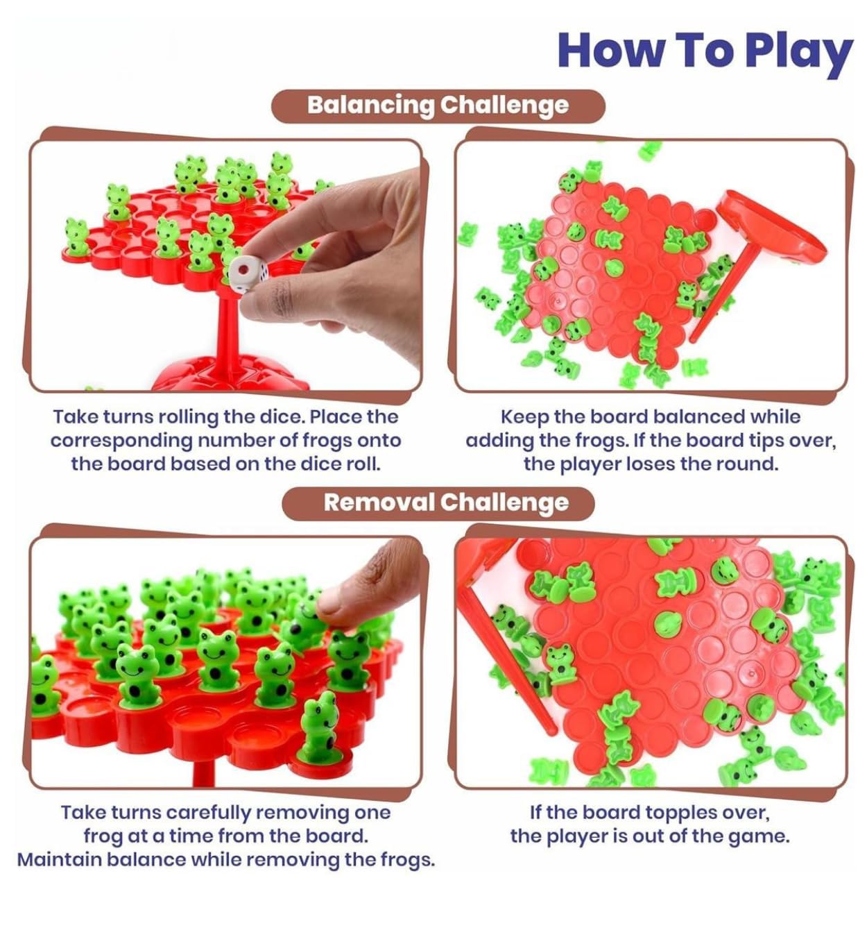 Frog Balance Tree Game Toys, Two-Player Balance Game Parent-Child Interactive Family Tabletop Puzzle Game