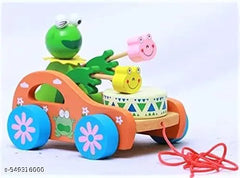 Wooden Frog cart Pull along