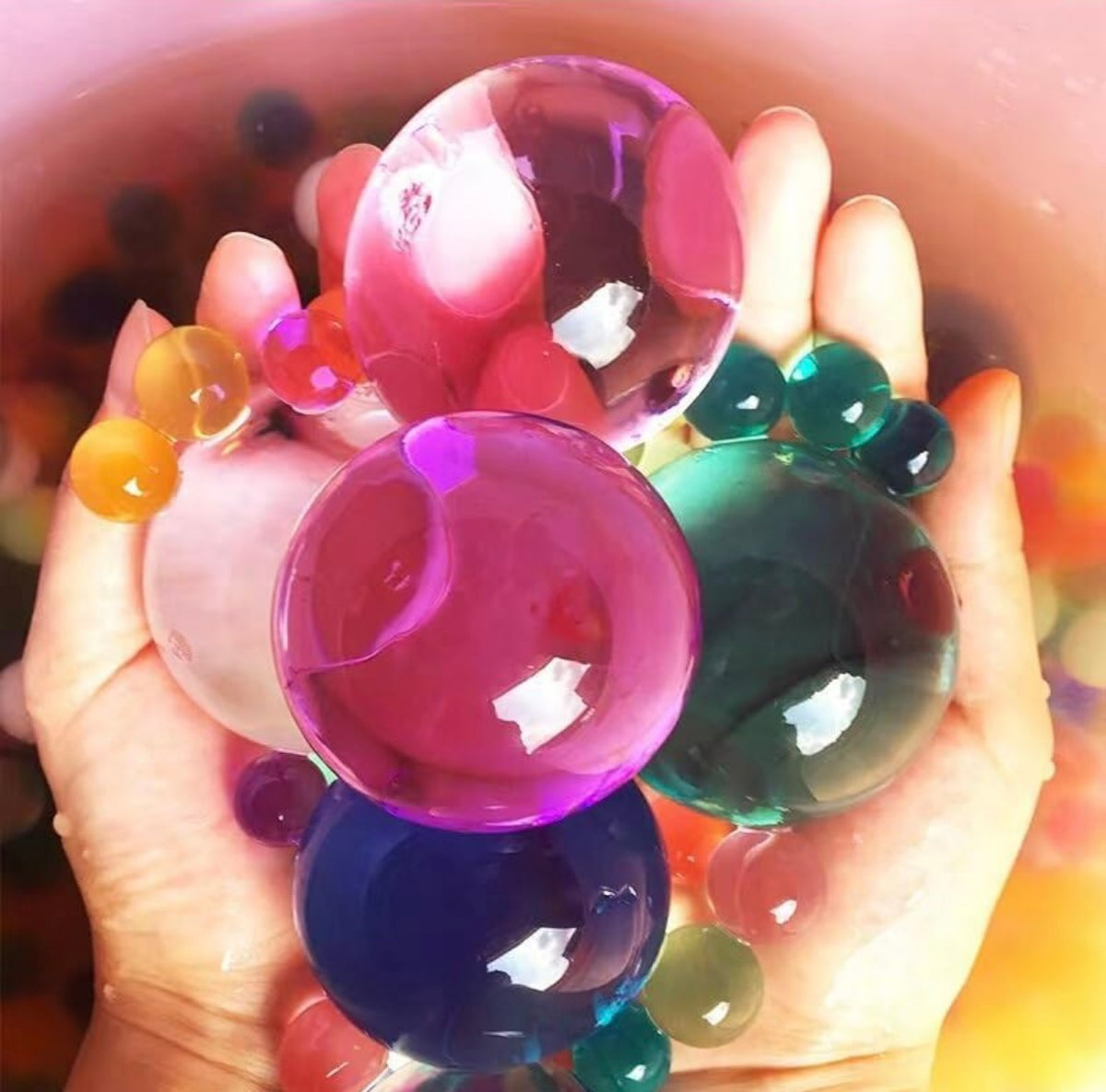 Crystal Round Jumbo Jelly Water Balls, Monster Rubber Jelly Beads Growing Orbezz Age 10+ Water Growing Balls Pack of 30 pieces