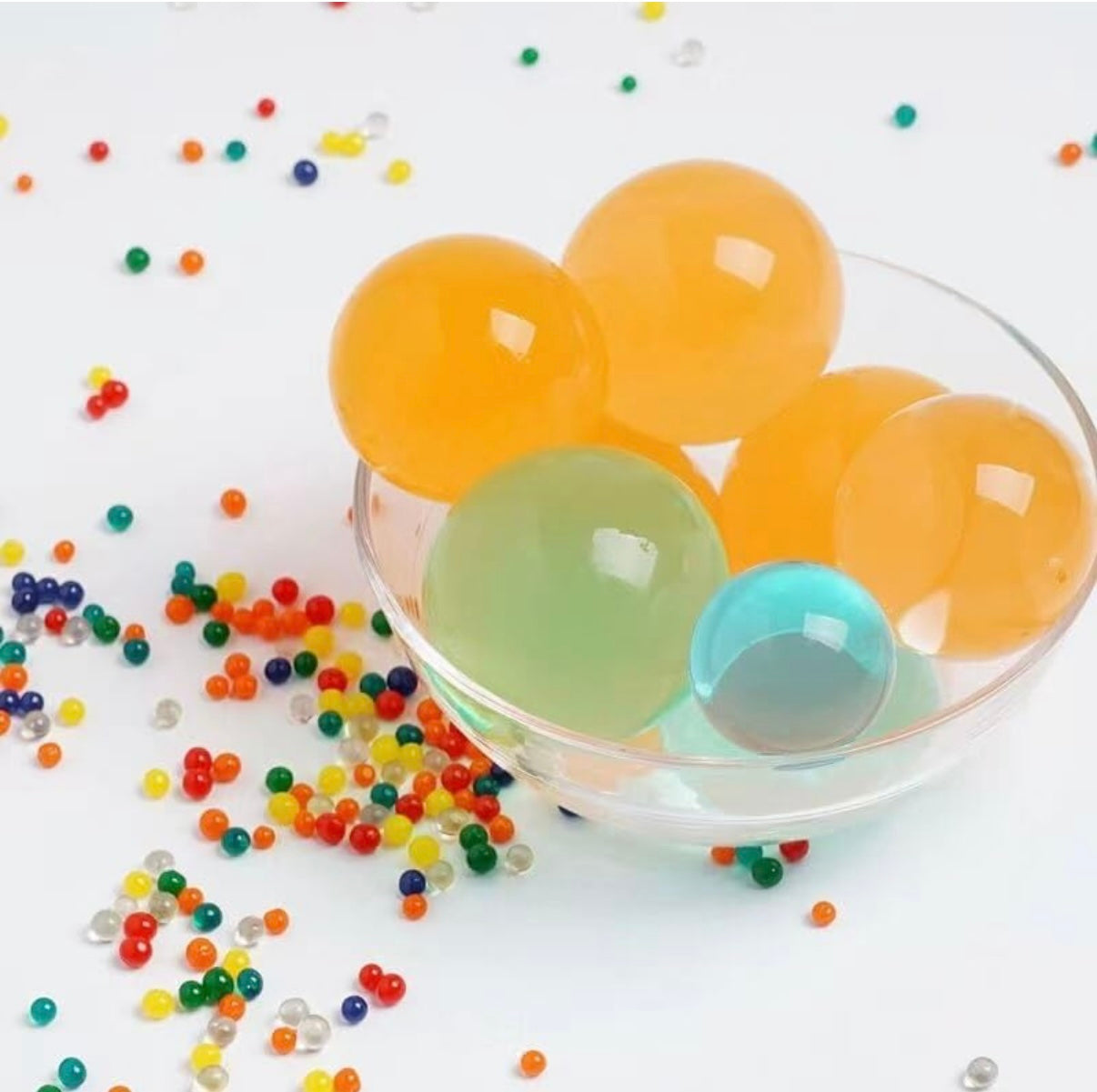 Crystal Round Jumbo Jelly Water Balls, Monster Rubber Jelly Beads Growing Orbezz Age 10+ Water Growing Balls Pack of 30 pieces